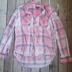 Pac sun Nollie purposefully faded Red plaid Small